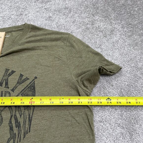 Lucky Brand Graphic T-Shirt Mens Large Green Crew Neck Short Sleeve Casual Tee - Picture 7 of 11